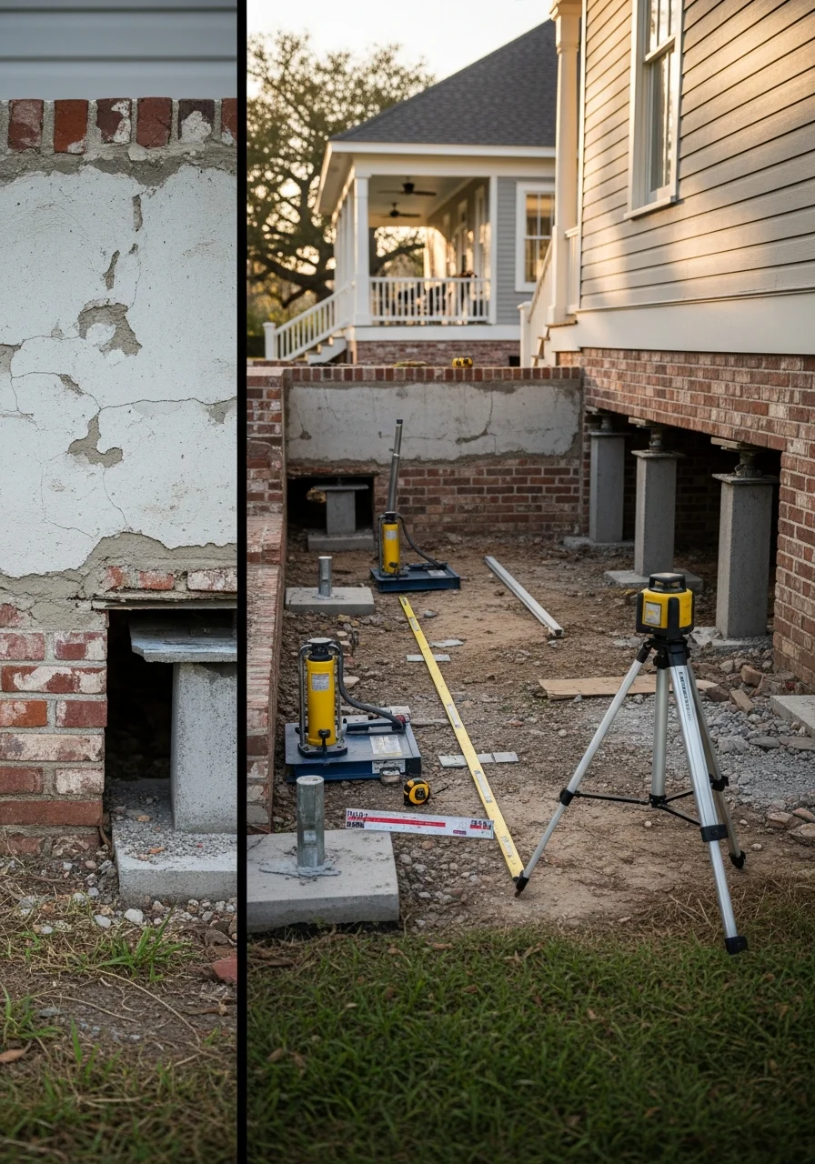 A service professional standing confidently at a Ville Platte property.